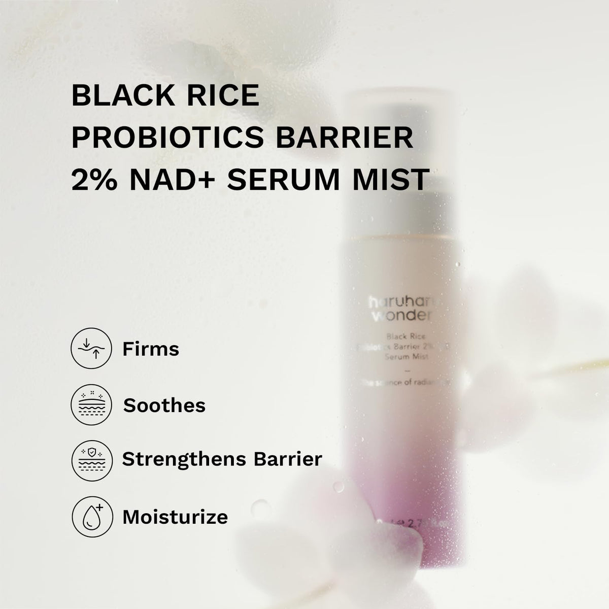 HARUHARU nozzle producing ultra-fine mist for even, non-sticky coverage