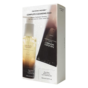 HARUHARU duo front packaging shows set and benefits for balanced cleansing
