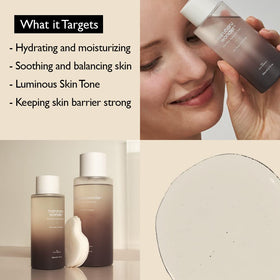 HARUHARU applied to hand showcasing easy layering and immediate skin smoothing benefit