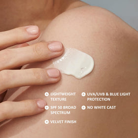 HARUHARU applied to hand demonstrating quick absorption and even coverage