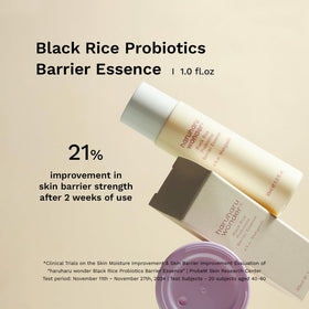 HARUHARU product label highlighting black rice ingredient for antioxidant support