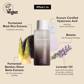 HARUHARU label closeup highlighting ingredients and vegan cruelty-free reassurance