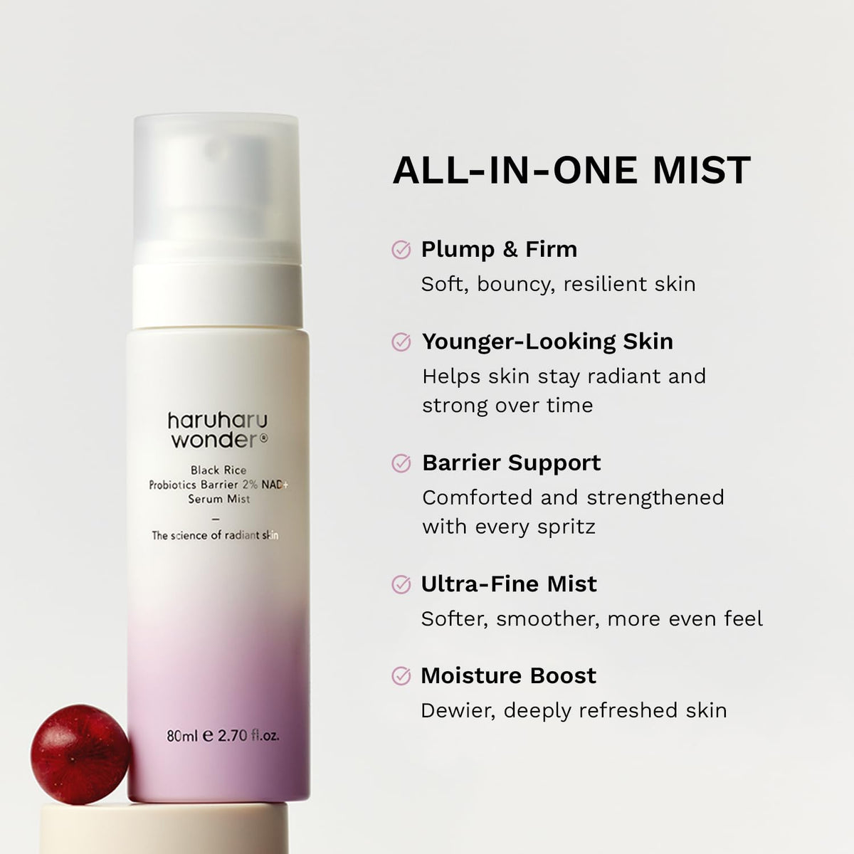 HARUHARU mist refreshing face outdoors for instant cooling hydration