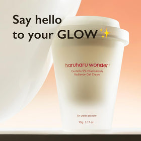 HARUHARU open jar texture highlighting lightweight gel-cream absorption