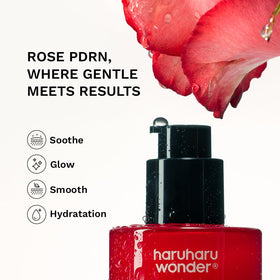HARUHARU droplet close-up highlighting lightweight serum and easy dosing