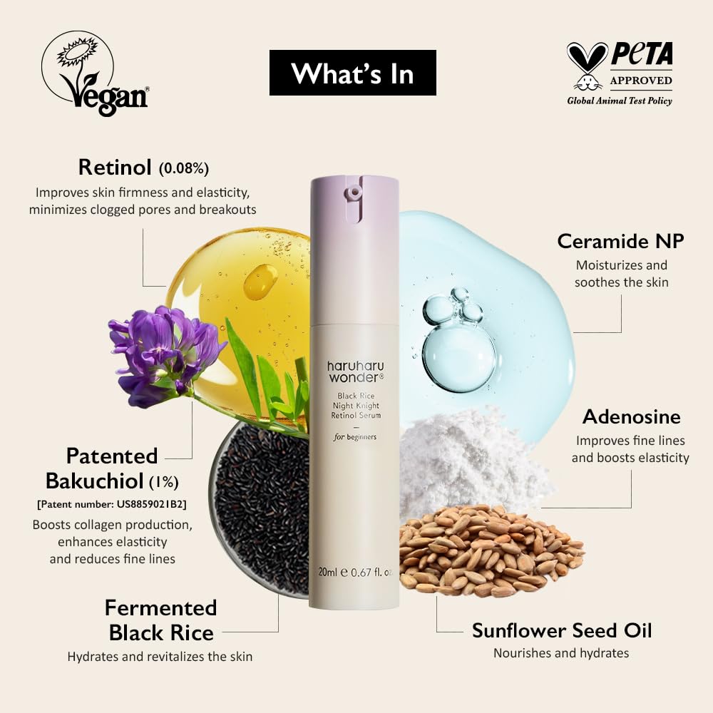 HARUHARU serum texture on hand illustrating lightweight spreadability and quick absorption