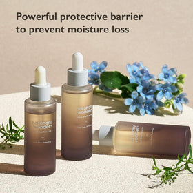 HARUHARU bottle beside common items showing 1.01 fl oz compact travel size