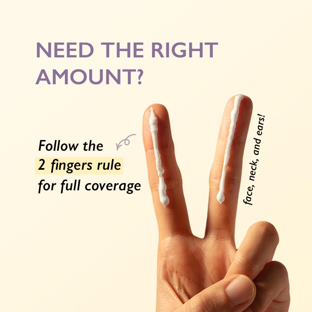 HARUHARU next to fingers illustrating two-finger application for full protection