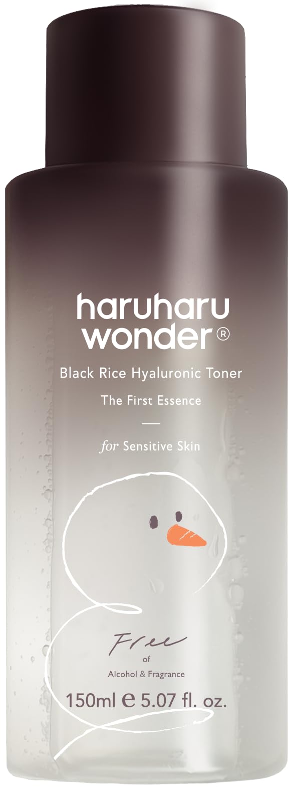 HARUHARU snowman bottle front view showing festive packaging and gift appeal