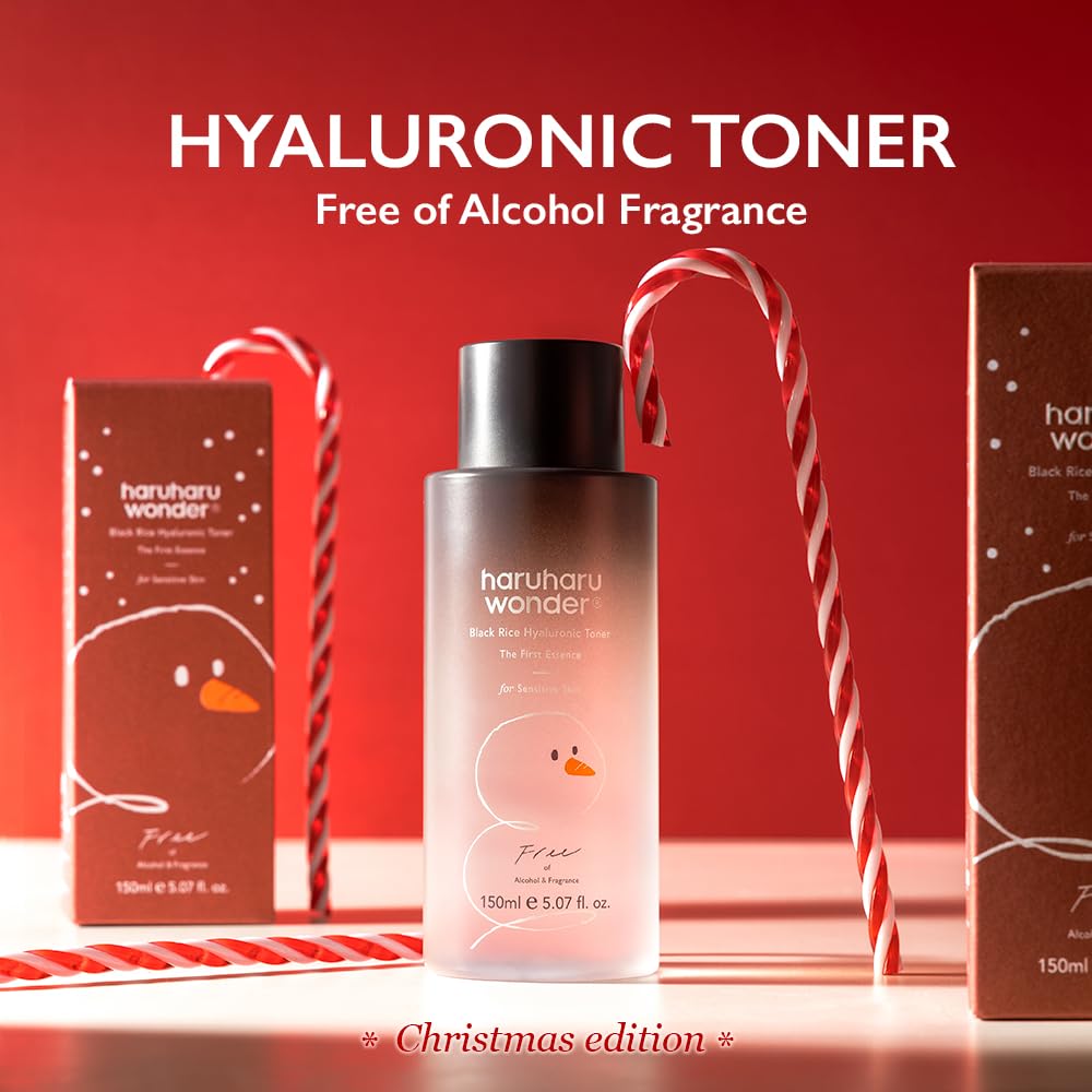 HARUHARU toner texture on hand showing lightweight hydration and fast absorption