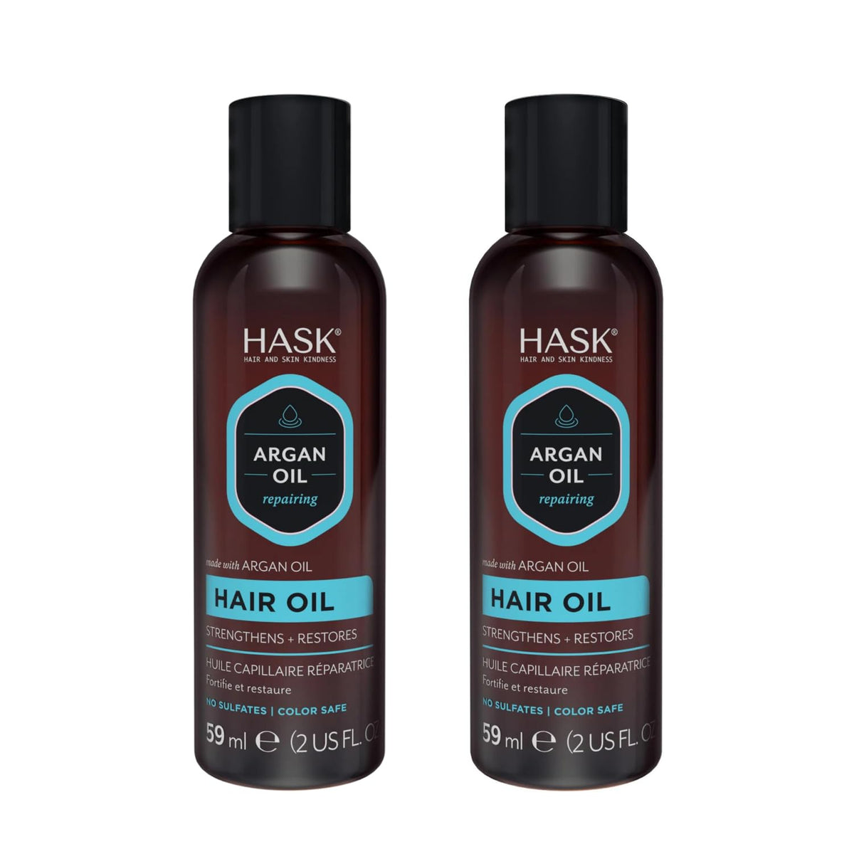 HASK applied to damp hair illustrating protection before blow-drying for smoother styling