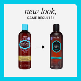 HASK argan oil back label with ingredients and usage instructions for clarity