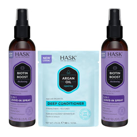 HASK front packaging showing duo set and clear benefits
