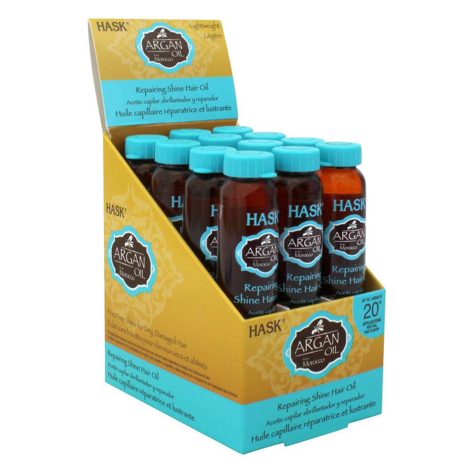 HASK front packaging showing 12 vials and product benefits