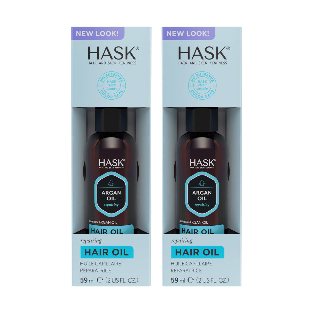HASK front packaging showing bottle and brand for quick identification and benefit