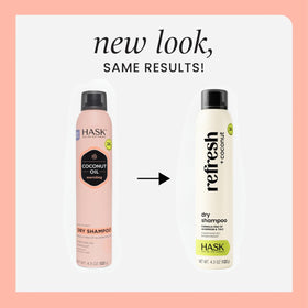 HASK coconut dry shampoo nozzle close-up highlighting fine spray and control