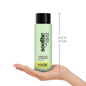 HASK conditioner applied to hair ends showing smooth detangling