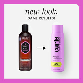 HASK back label close-up highlighting ingredients and benefits in detail