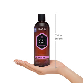 HASK before and after curls comparison showing improved curl definition
