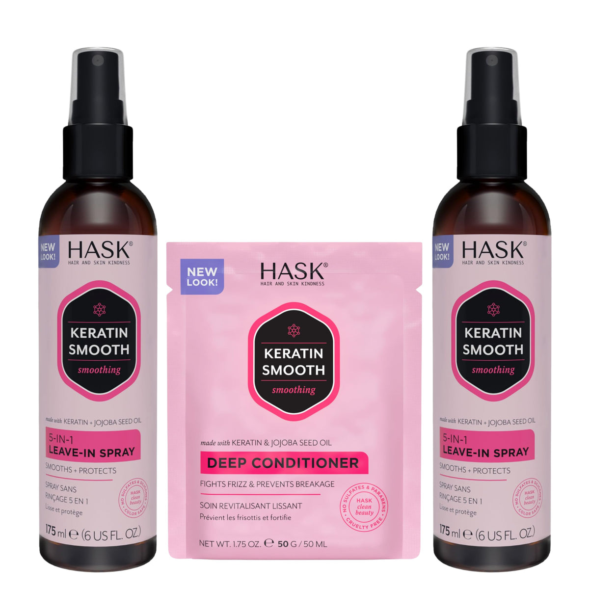 HASK front packaging duo showing bottles and packette for complete care