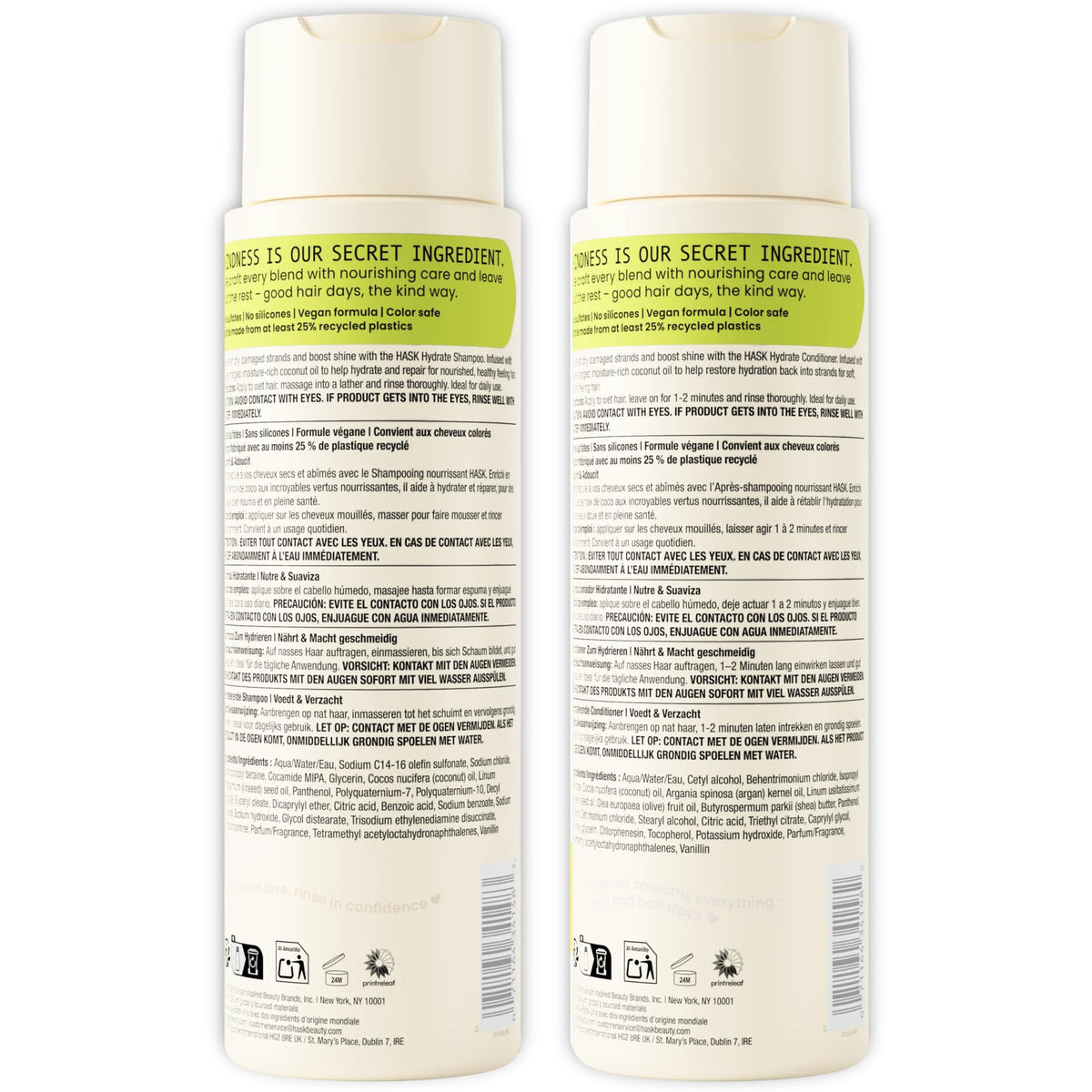 HASK after-use dry hair showing smooth shiny results and improved manageability