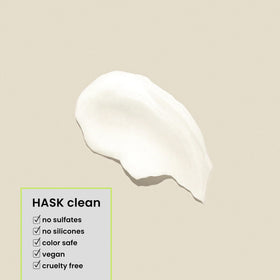HASK conditioner cream texture displayed to show rich detangling moisture