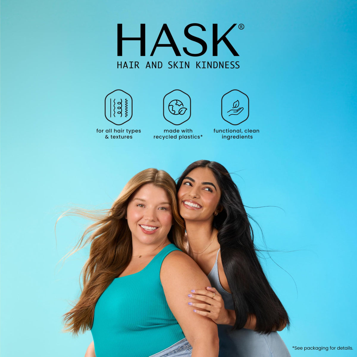 HASK products on bathroom shelf suggesting daily routine convenience