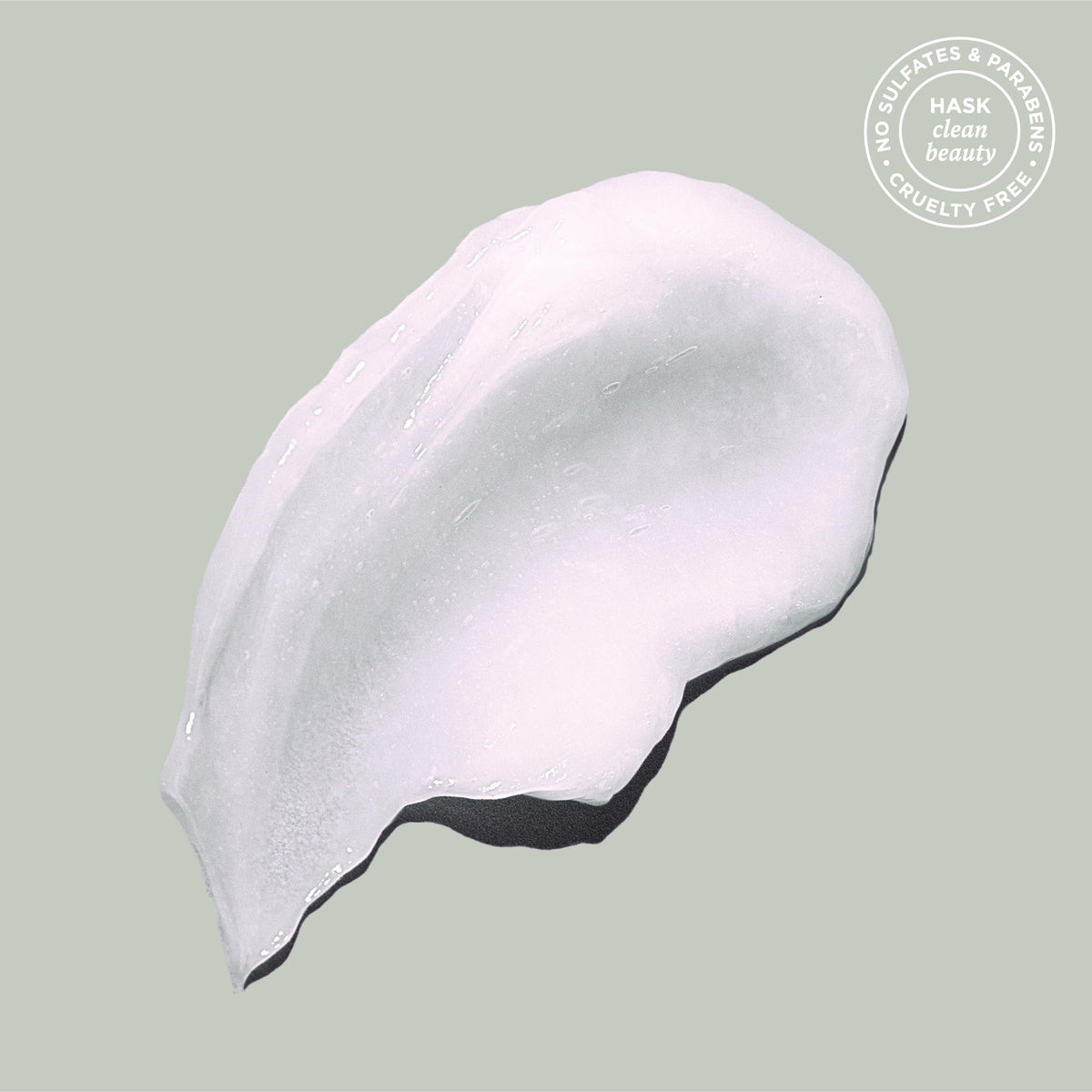 HASK shampoo foam texture demonstrating gentle cleansing without harsh suds