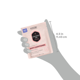 HASK cans held in hand showing 4.3 oz size for travel-friendly convenience