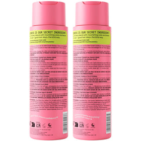 HASK before and after hair comparison showing reduced frizz