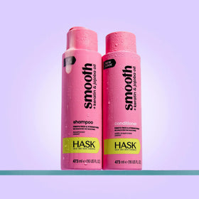 HASK bottles staged in bathroom scene for daily care convenience