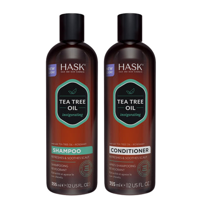 HASK front packaging showing shampoo and conditioner for refreshing cleanse