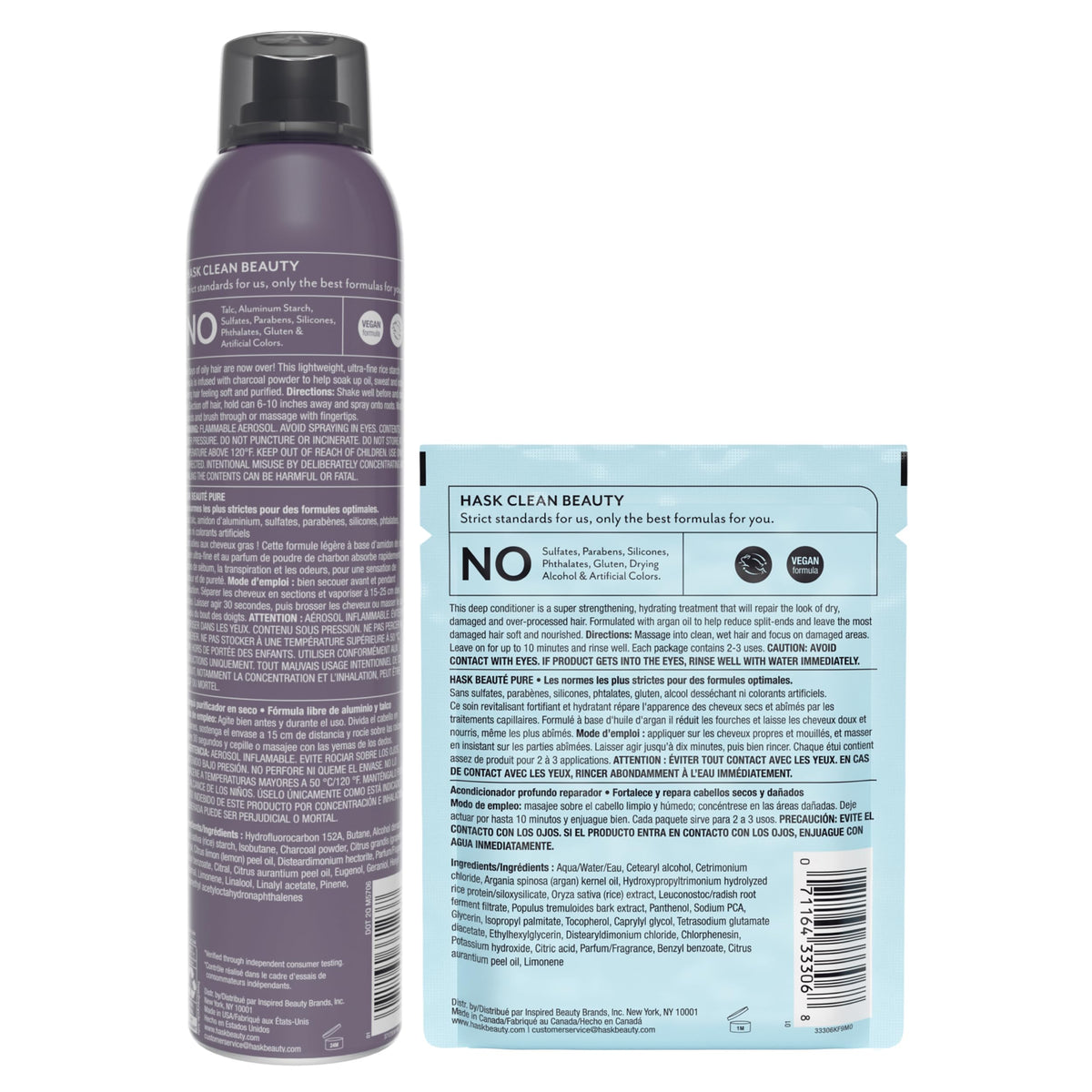 HASK charcoal powder texture closeup showing oil-absorbing action