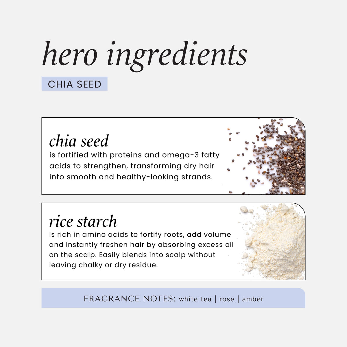 HASK close-up of dry shampoo spray texture adding absorbency