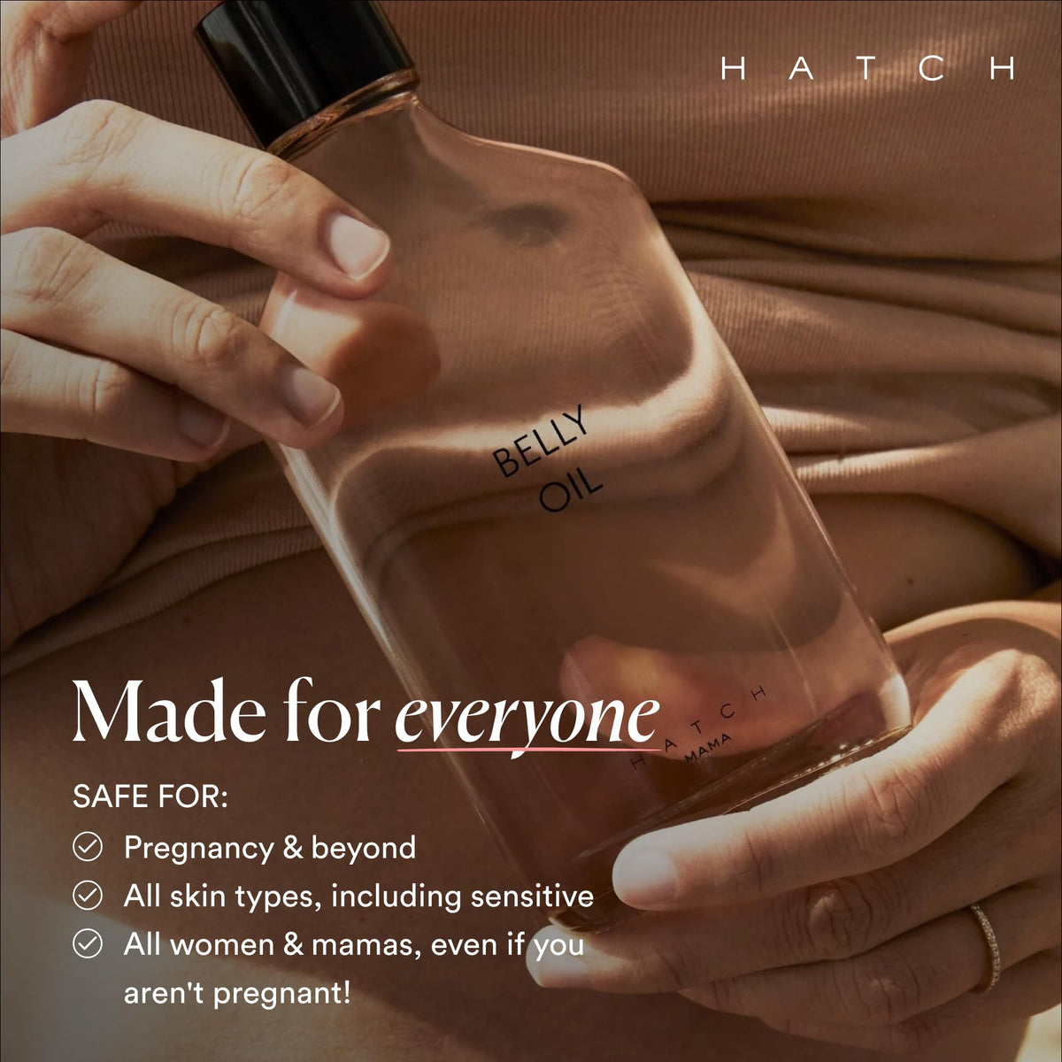 HATCH lifestyle image of expecting mother showing comfort benefit
