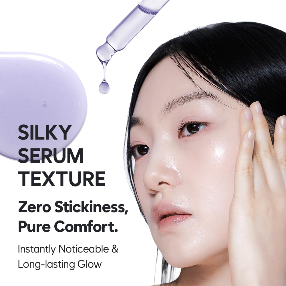 HAUA hand applying serum to cheek, demonstrates easy layering and hydration