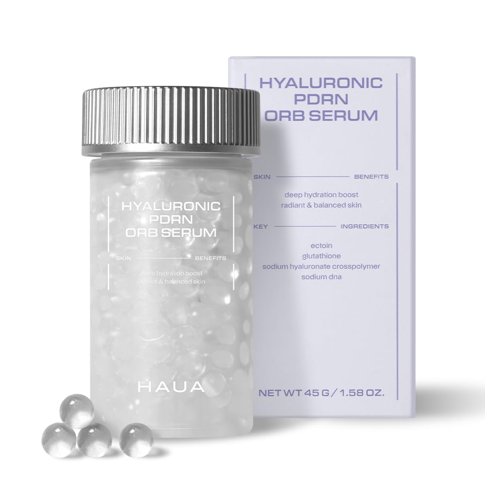 HAUA front packaging showing serum bottle and branding, highlighting clinical appeal