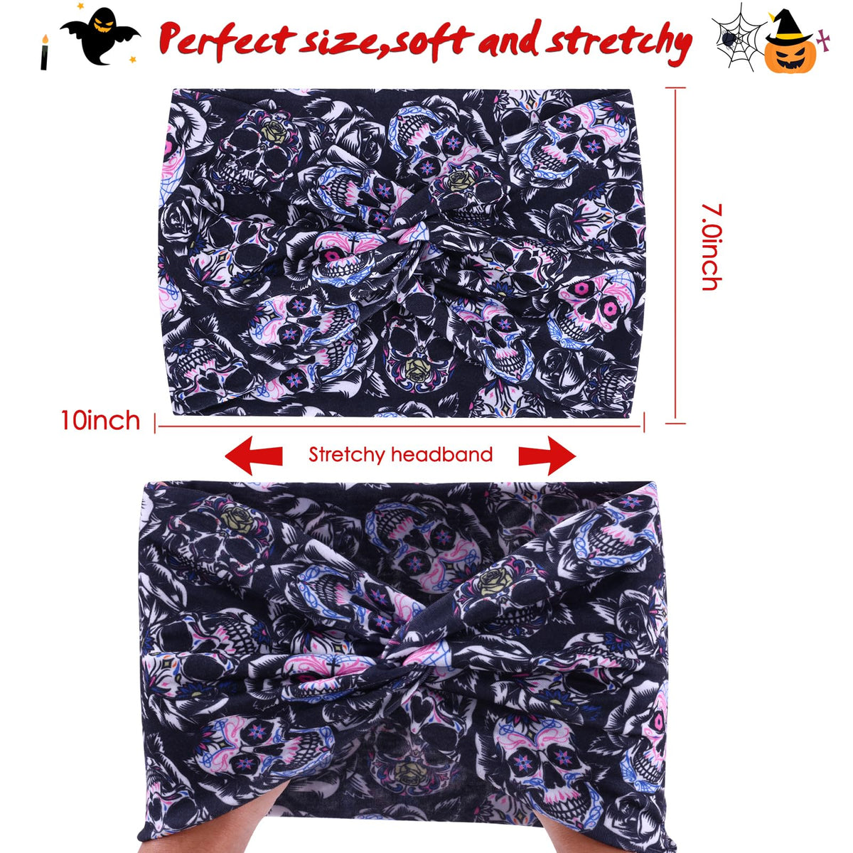 HAUHC close-up of skull print pattern highlighting fabric detail and bold contrast for eye-catching costume accents