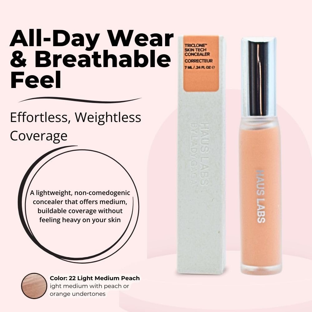 Haus Labs close-up of creamy concealer texture demonstrating blendability and lightweight finish