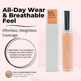 Haus Labs close-up of creamy concealer texture demonstrating blendability and lightweight finish
