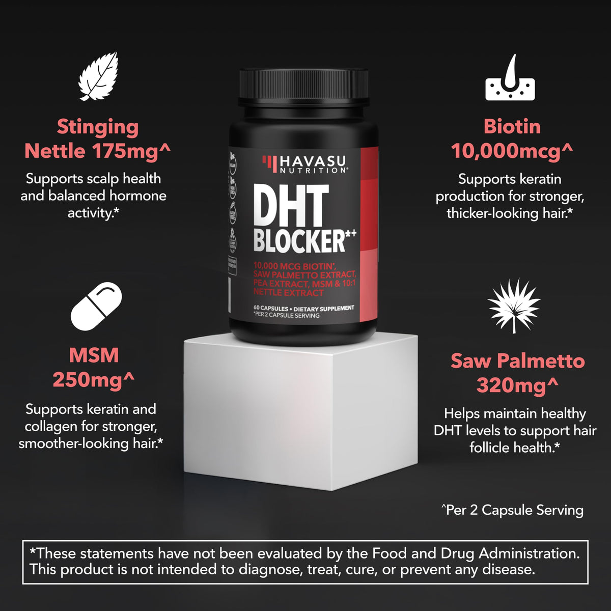HAVASU NUTRITION nutrition label close-up showing ingredient transparency
