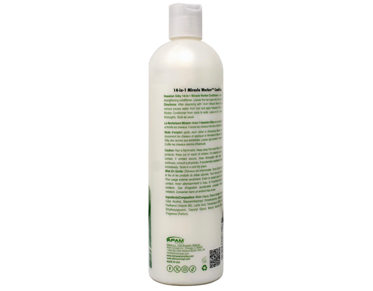 Hawaiian Silky applied to wet hair in shower improving moisture and manageability