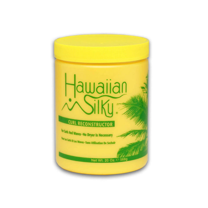 Hawaiian Silky front packaging showing 20 oz tub and product label for long-lasting conditioning