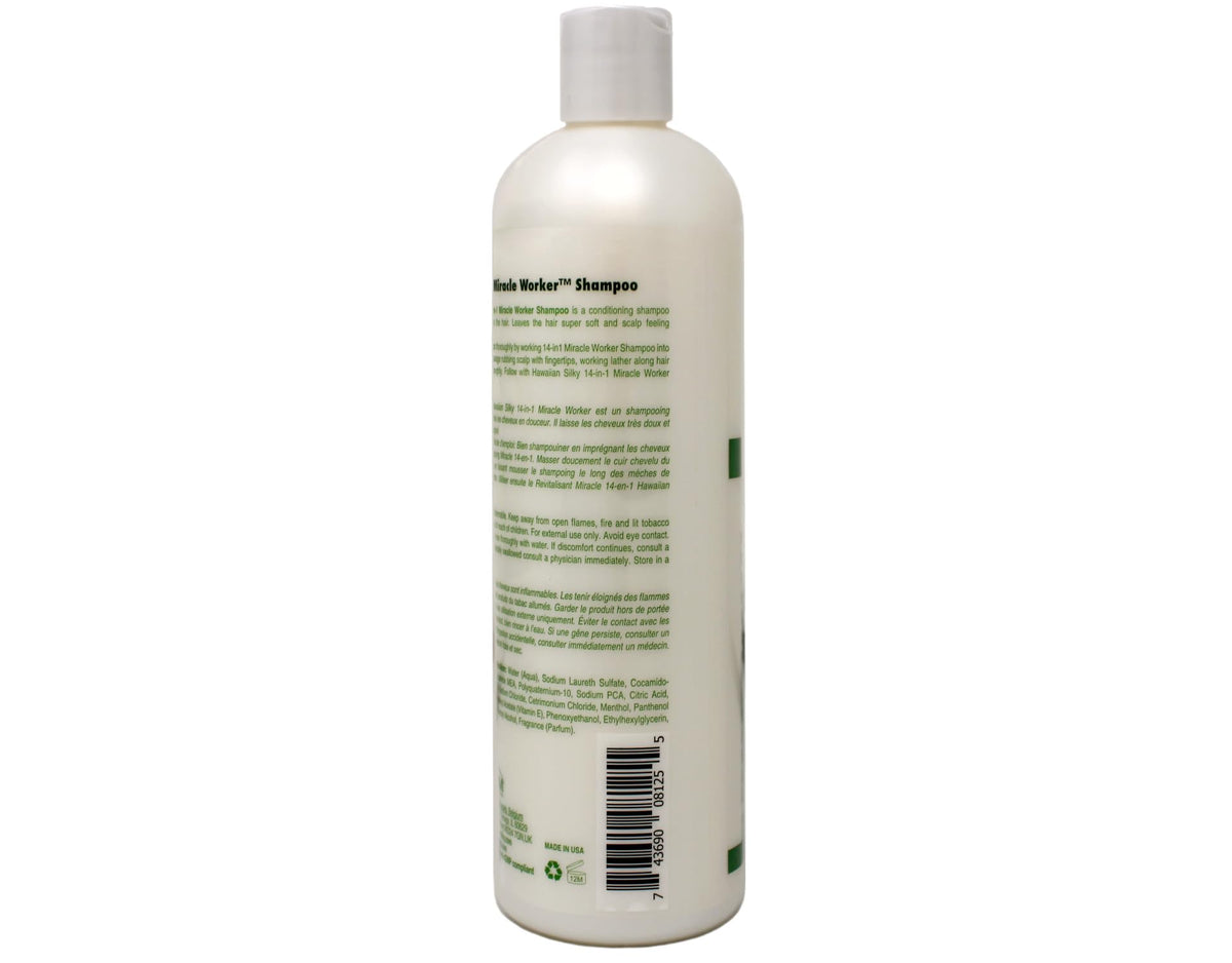 Hawaiian Silky creamy lather in hand demonstrating gentle cleansing and slip