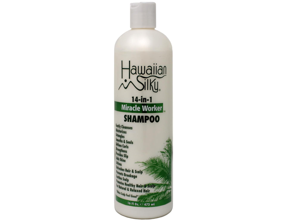 Hawaiian Silky pump dispensing conditioner texture for smoother detangling