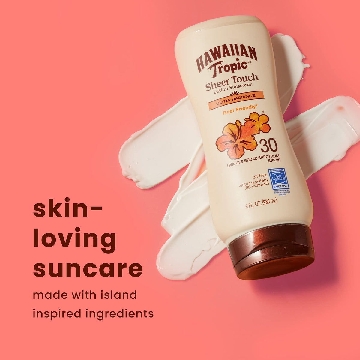 Hawaiian Tropic after sun gel texture on skin showcasing lightweight hydration