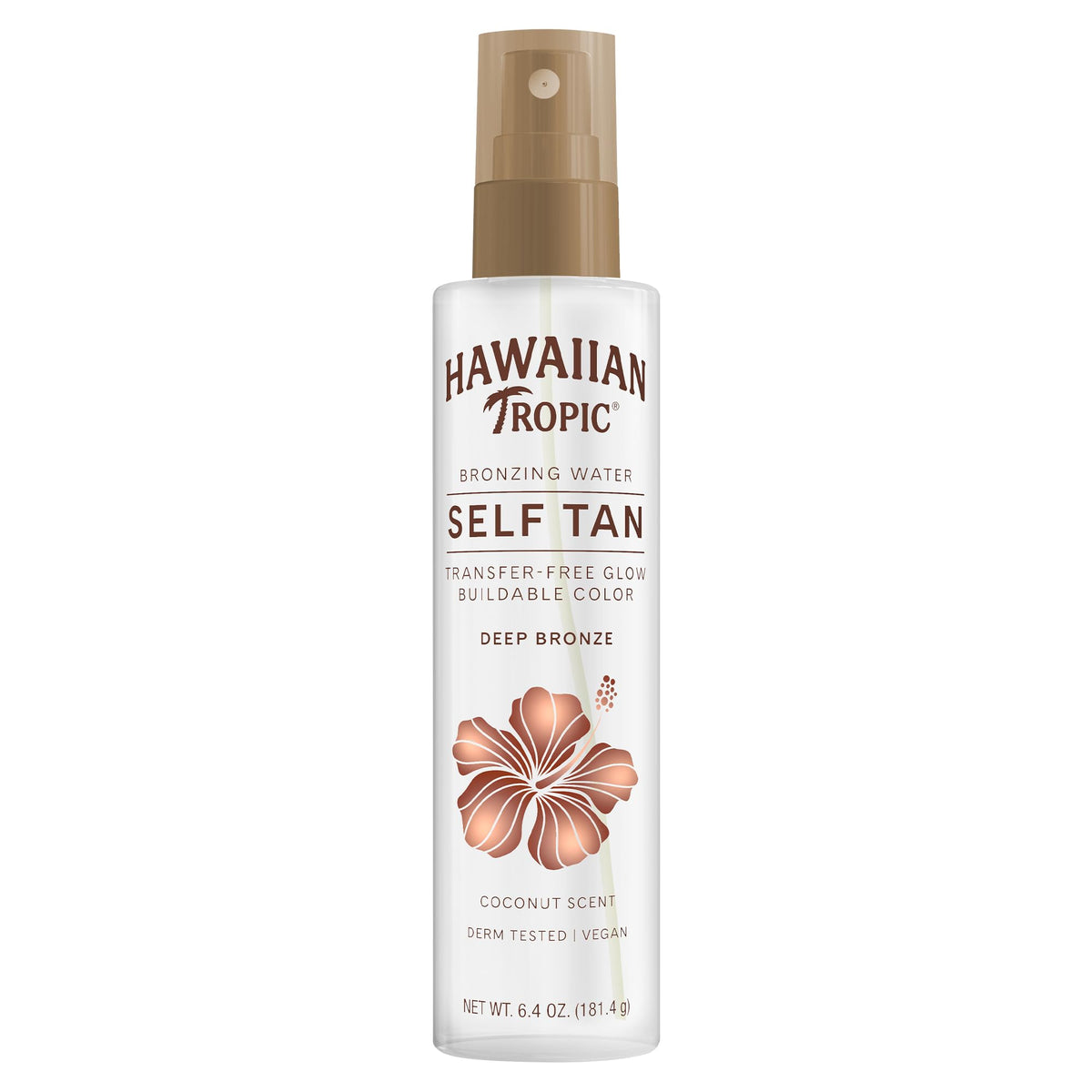 Hawaiian Tropic front packaging showing bottle and brand for easy recognition