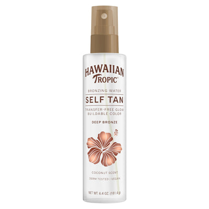 Hawaiian Tropic front packaging showing bottle and brand for easy recognition