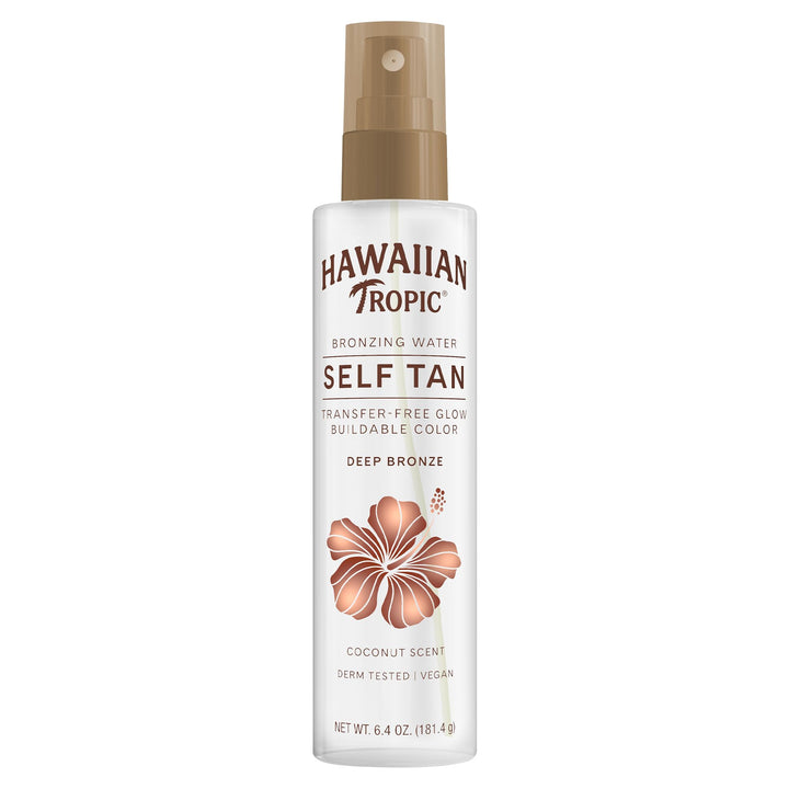 Hawaiian Tropic front packaging showing bottle and brand for easy recognition