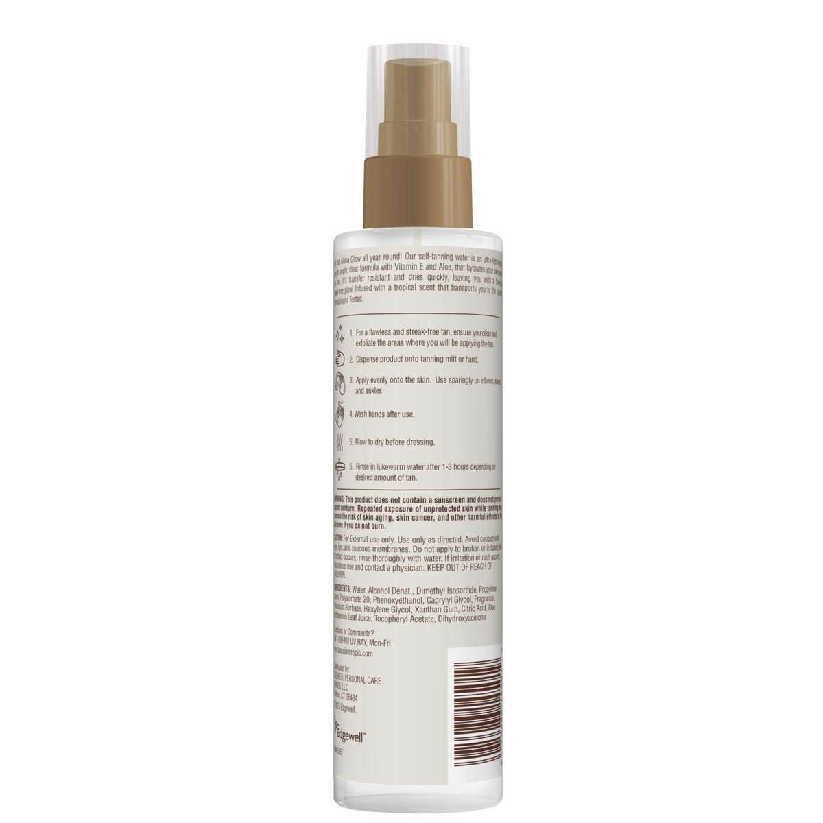 Hawaiian Tropic ingredient focus on vitamin E and aloe for hydration